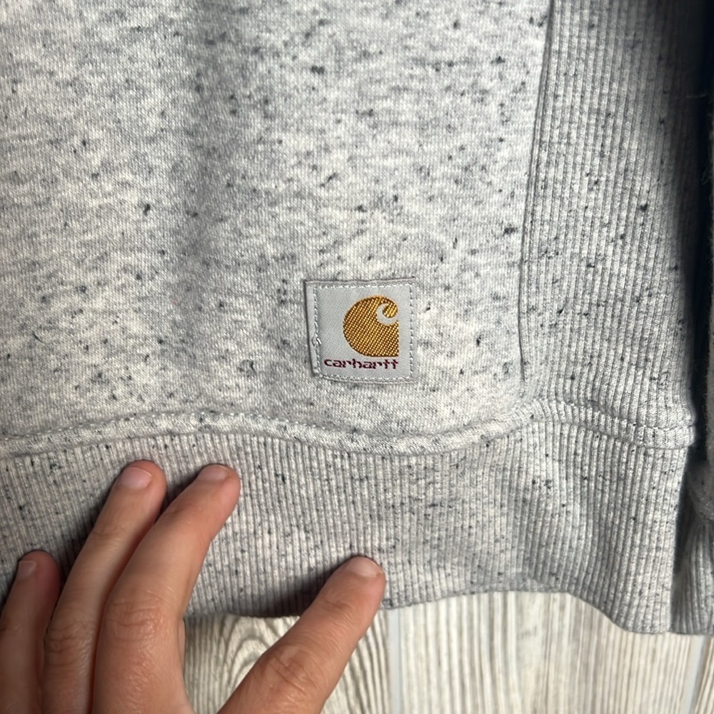Carhartt Heather Gray Crewneck Sweater  RELAXED FIT Size Small - Picture 2 of 6